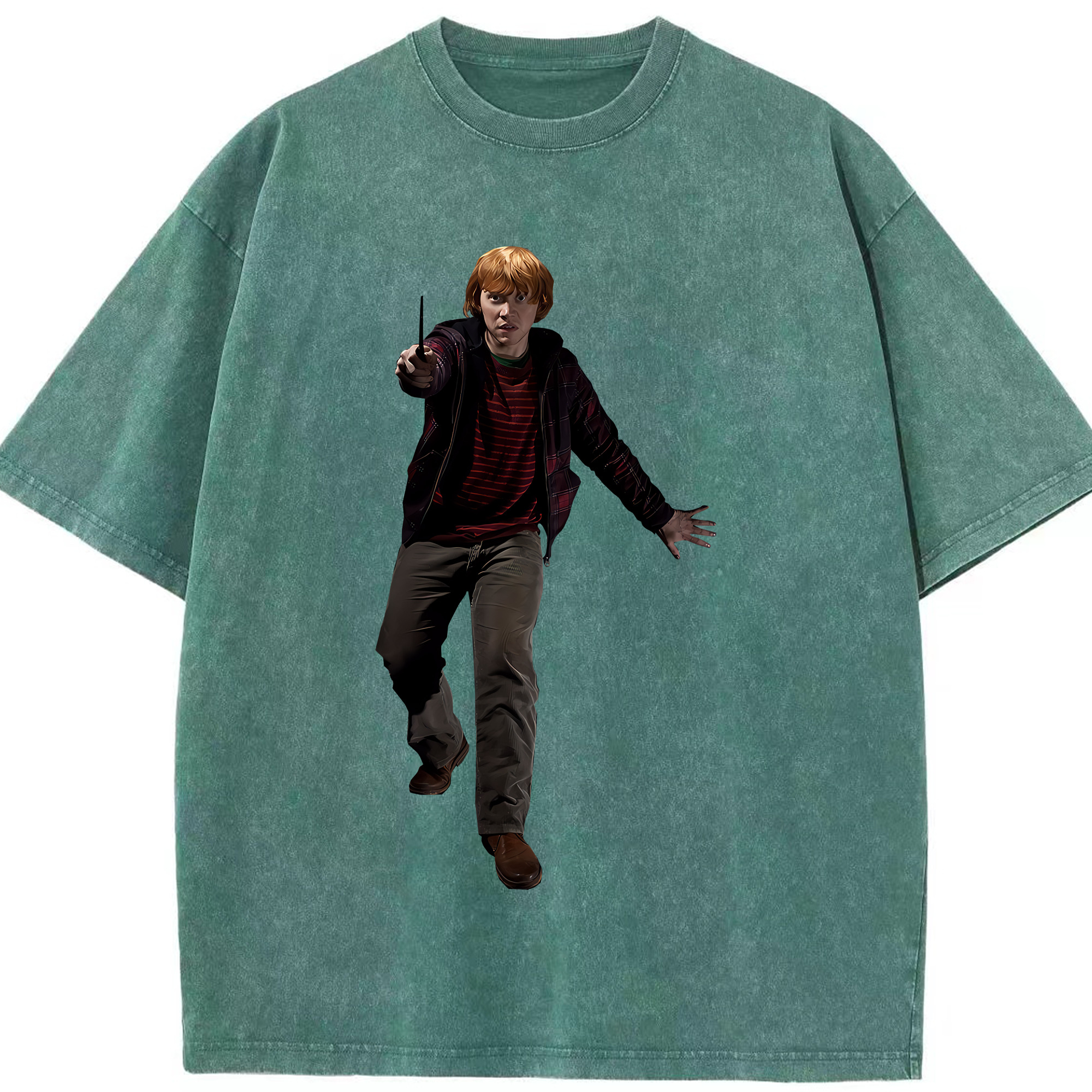 （画像用） Harry Potter ハリー・ポッターシリーズ 綿100% ヴィンテージ風 半袖Tシャツ（フロントプリント）